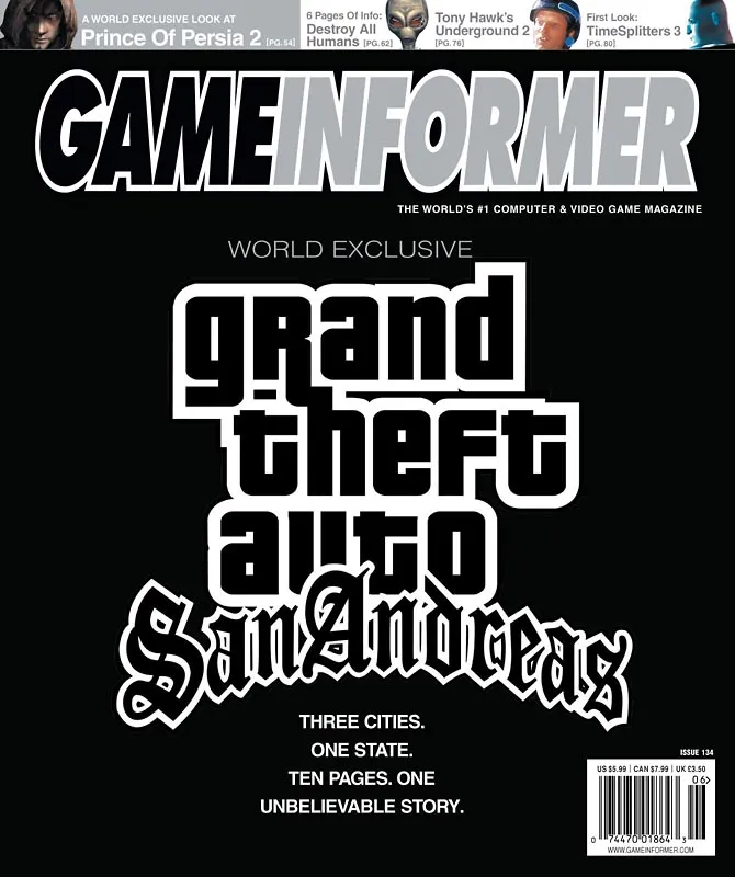 Game Informer San Andreas cover, 2004, issue 134b